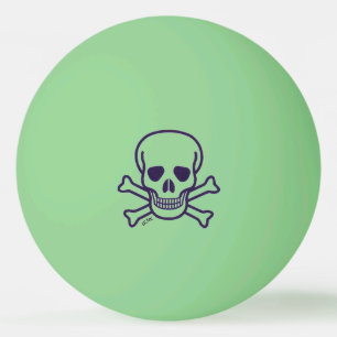 Balle De Ping Pong Crâne n Os vert brillant 1 étoile ping pong ball