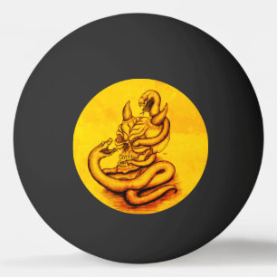 Balle De Ping Pong Crâne - Tête diabolique avec serpent