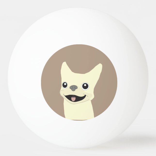 Balle De Ping Pong Cream French Bulldog, Warm Taupe (Devant)
