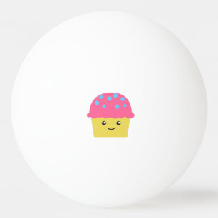 Balle De Ping Pong Cute Kawaii Cupcake