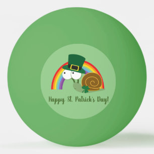 Balle De Ping Pong Cute Leprechaun St. Patrick's Day Snail