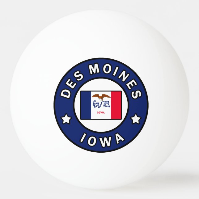 Balle De Ping Pong Des Moines Iowa (Devant)