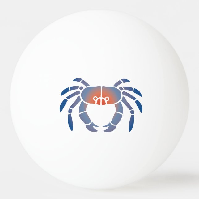 Balle De Ping Pong Design côtier du crabe bleu du Maryland (Devant)