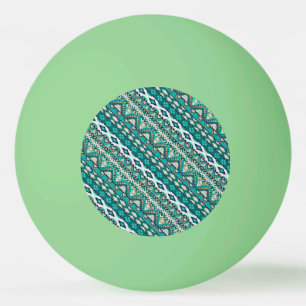 Balle De Ping Pong Design vert doux design motif aztèque