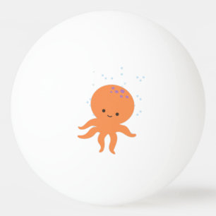 Balle De Ping Pong Dessin animé de pieuvre mignonne