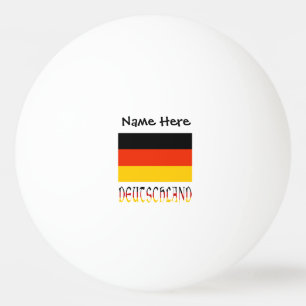 Balle De Ping Pong Deutschland et drapeau allemand noir Personnalisé