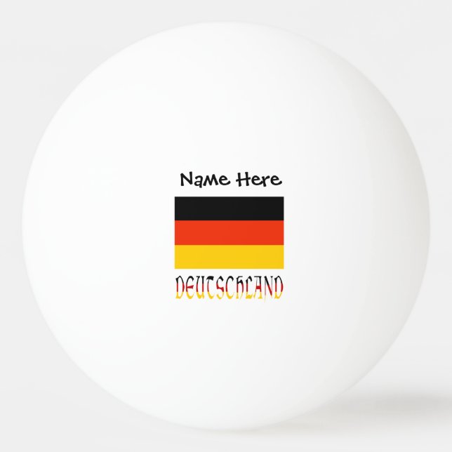 Balle De Ping Pong Deutschland et drapeau allemand noir Personnalisé (Devant)