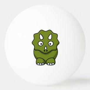 Balle De Ping Pong Dinosaure vert mignon de bande dessinée