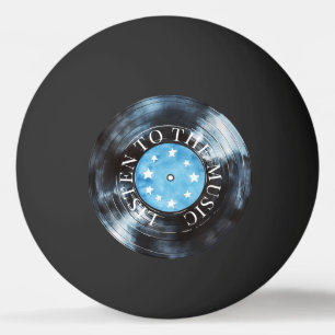 Balle De Ping Pong Disque de musique Aqua Blue Black