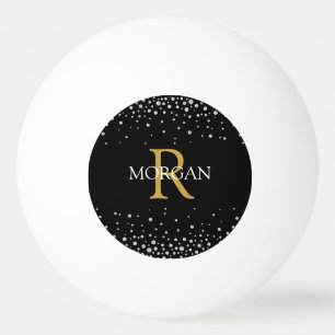 Balle De Ping Pong do-it-yourself Monogramme et nom Or/Blanc, Diamant