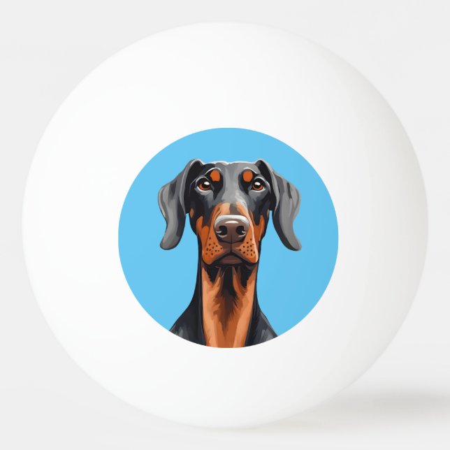 Balle De Ping Pong Doberman (Devant)