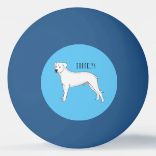 Balle De Ping Pong Dogo argentino dessin animé pour chien
