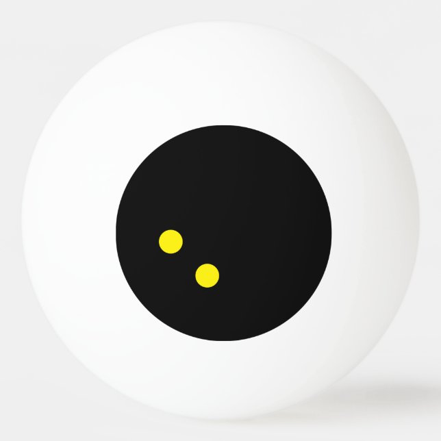 Balle De Ping Pong Double balle de ping-pong jaune point (Devant)