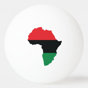 Balle De Ping Pong Drapeau Afrique rouge, noire et verte
