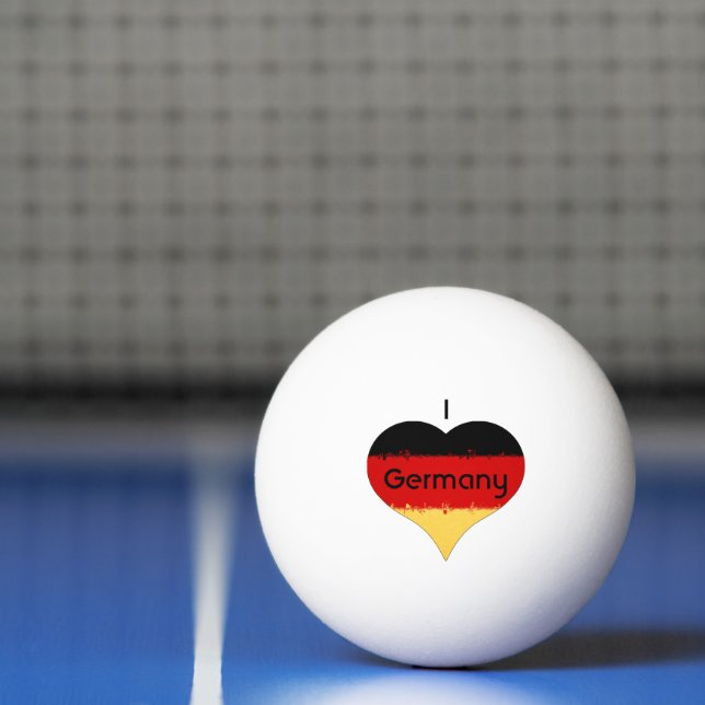 Balle De Ping Pong Drapeau allemand I Heart Allemagne (Filet)
