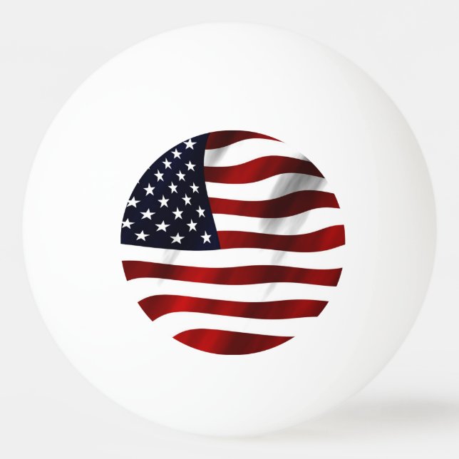 Balle De Ping Pong Drapeau américain  (Devant)