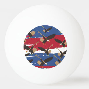 Balle De Ping Pong Drapeau américain patriotique Eagle Bird USA
