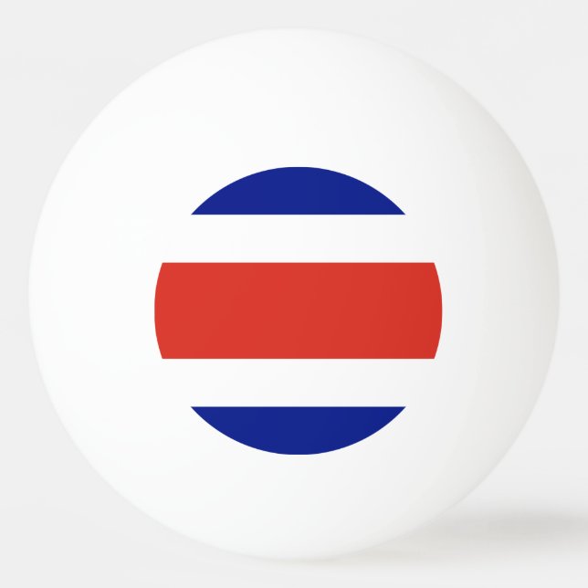 Balle De Ping Pong Drapeau civil du Costa Rica (Devant)