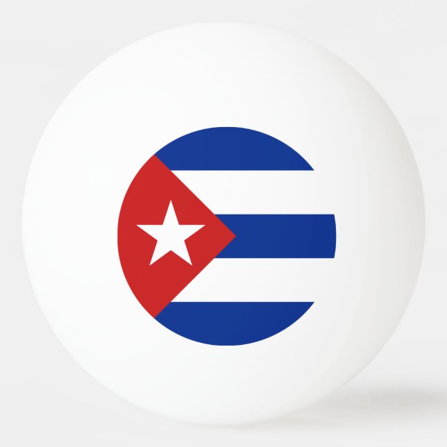 Balle De Ping Pong Drapeau Cuba (Devant)