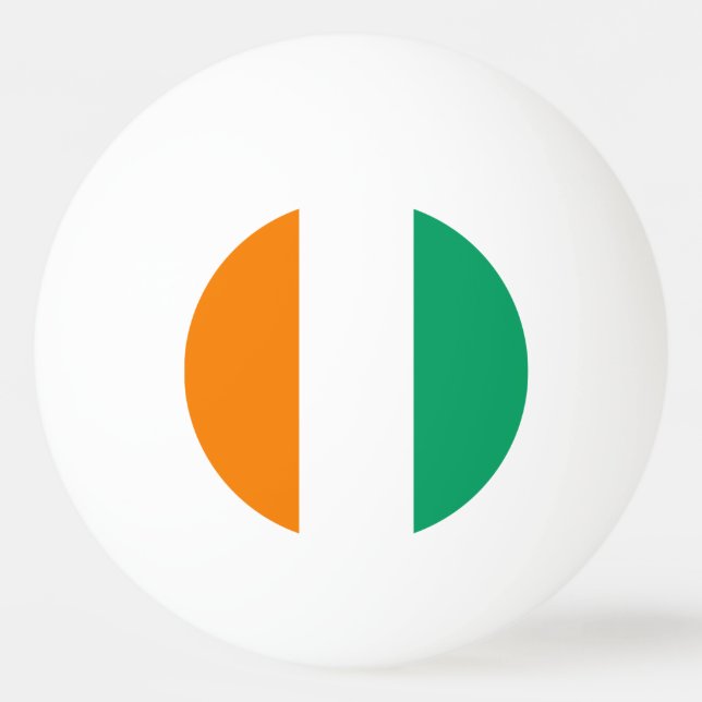 Balle De Ping Pong Drapeau de Côte d'Ivoire (Devant)