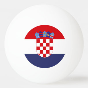 Balle De Ping Pong Drapeau de Croatie