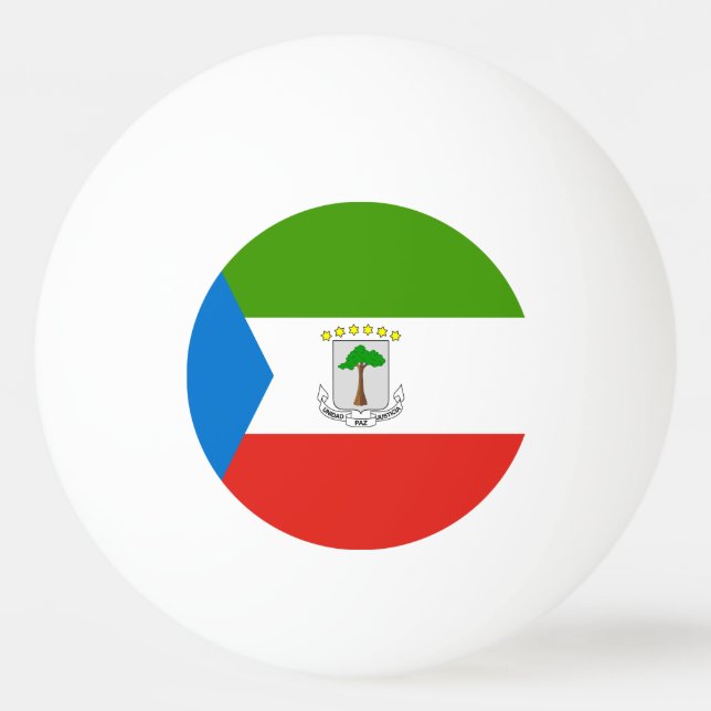 Balle De Ping Pong Drapeau de la Guinée équatoriale (Devant)