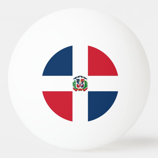 Balle De Ping Pong Drapeau de la République Dominicaine (Devant)