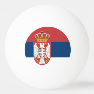 Balle De Ping Pong Drapeau de la Serbie