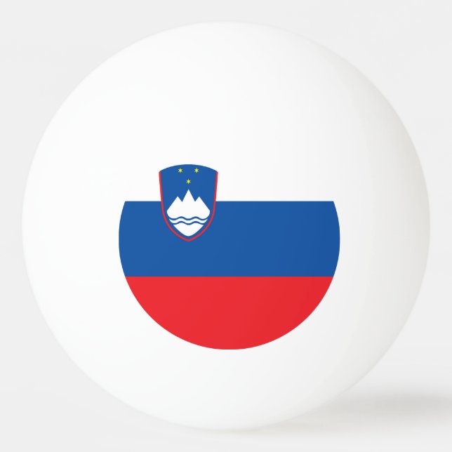 Balle De Ping Pong Drapeau de la Slovénie (Devant)