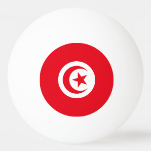 Balle De Ping Pong Drapeau de la Tunisie