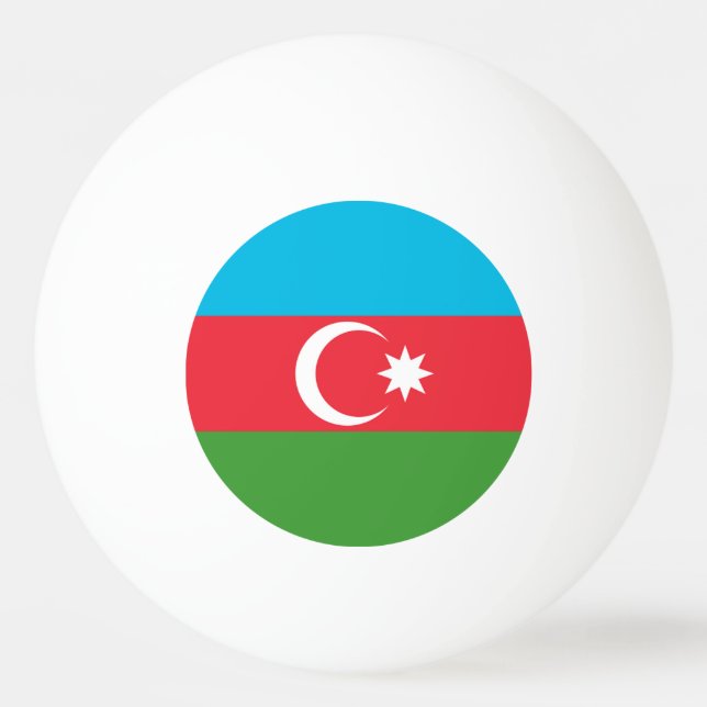 Balle De Ping Pong Drapeau de l'Azerbaïdjan (Devant)