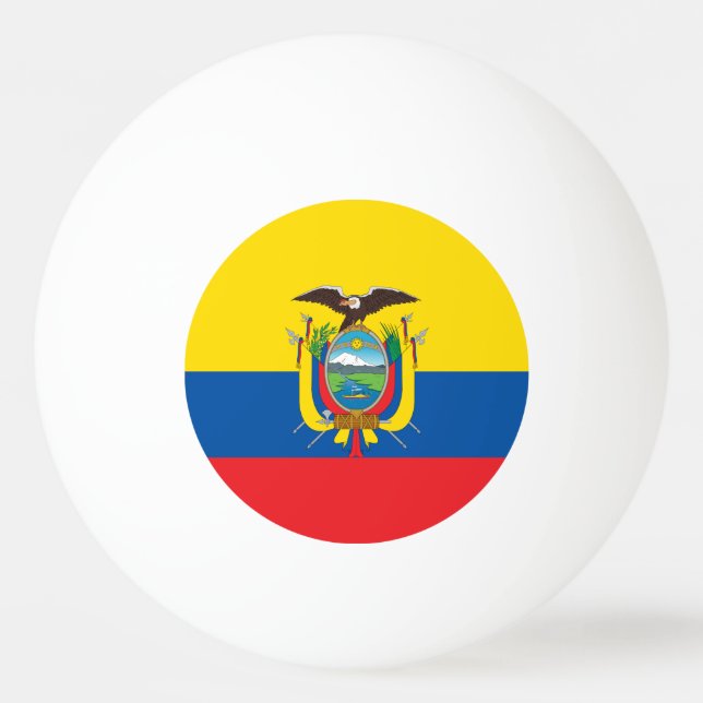 Balle De Ping Pong Drapeau de l'Équateur (Devant)