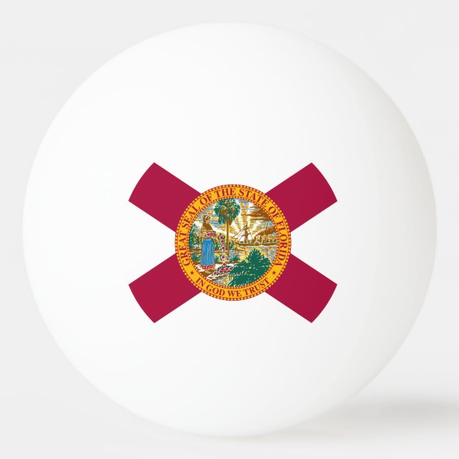 Balle De Ping Pong Drapeau de l'État de Floride (Dos)