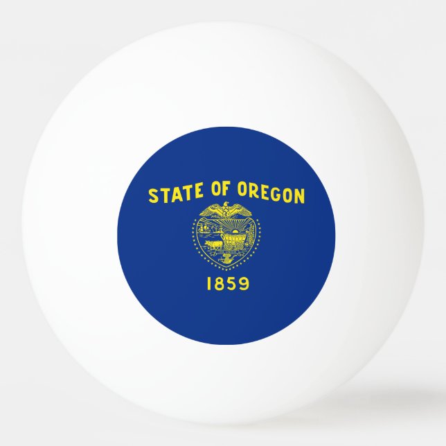 Balle De Ping Pong Drapeau de l'État de l'Oregon (Devant)