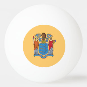 Balle De Ping Pong Drapeau de l'État du New Jersey