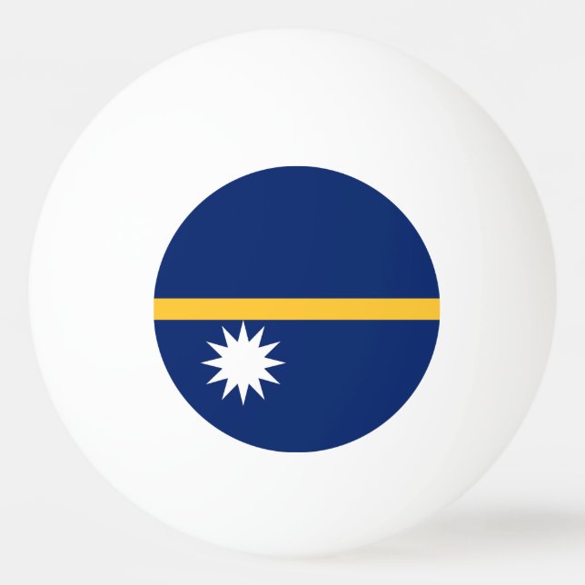 Balle De Ping Pong Drapeau de Nauru (Devant)