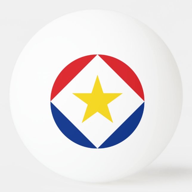 Balle De Ping Pong Drapeau de Saba (Devant)