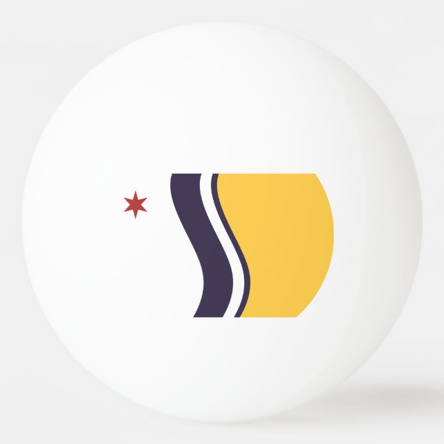 Balle De Ping Pong Drapeau de South Bend, Indiana (Devant)