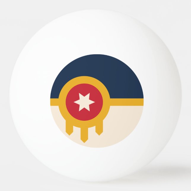 Balle De Ping Pong Drapeau de Tulsa, Oklahoma (Devant)