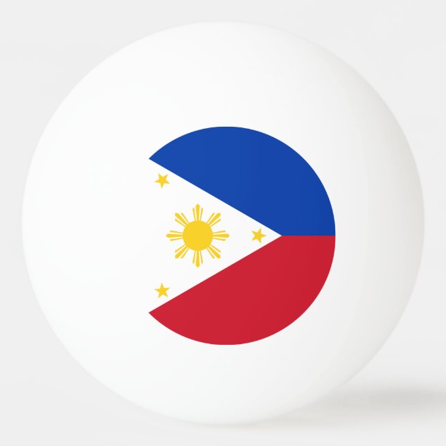 Balle De Ping Pong Drapeau des Philippines (Devant)