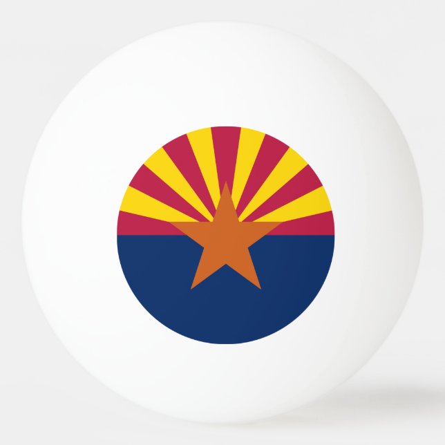 Balle De Ping Pong Drapeau d'État de l'Arizona (Dos)