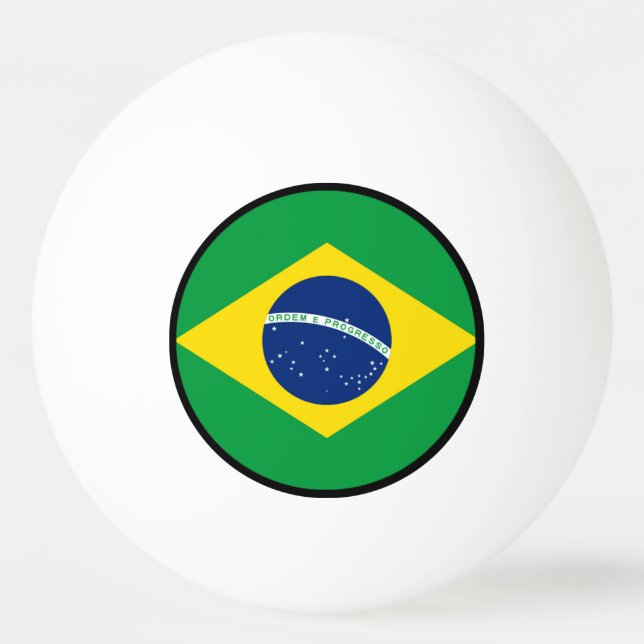 Balle De Ping Pong Drapeau du Brésil, brésilien (Dos)