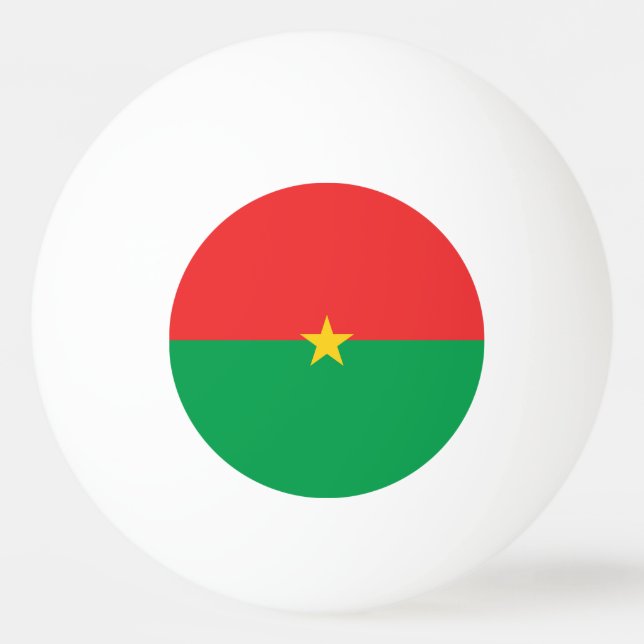 Balle De Ping Pong drapeau du Burkina Faso (Devant)