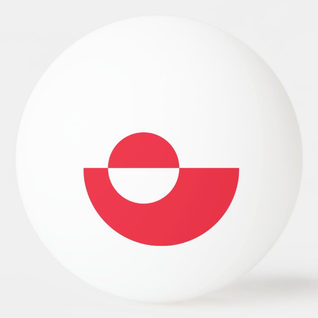 Balle De Ping Pong Drapeau du Groenland (Devant)