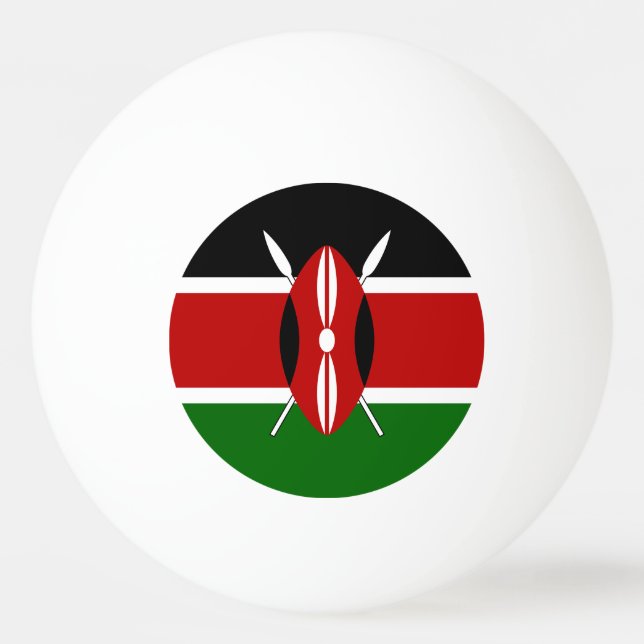 Balle De Ping Pong Drapeau du Kenya (Devant)