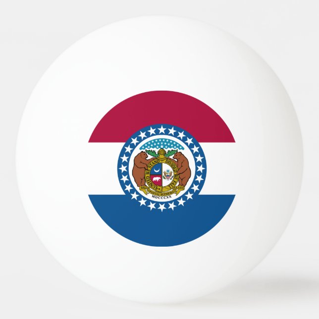 Balle De Ping Pong Drapeau du Missouri (Devant)