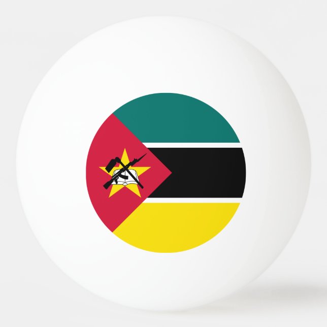 Balle De Ping Pong Drapeau du Mozambique (Devant)