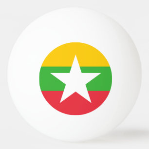 Balle De Ping Pong Drapeau du Myanmar