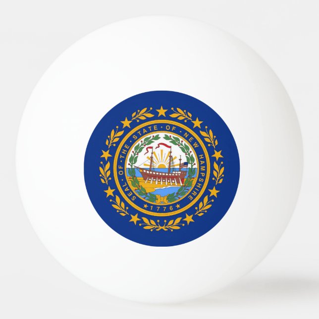 Balle De Ping Pong Drapeau du New Hampshire (Devant)
