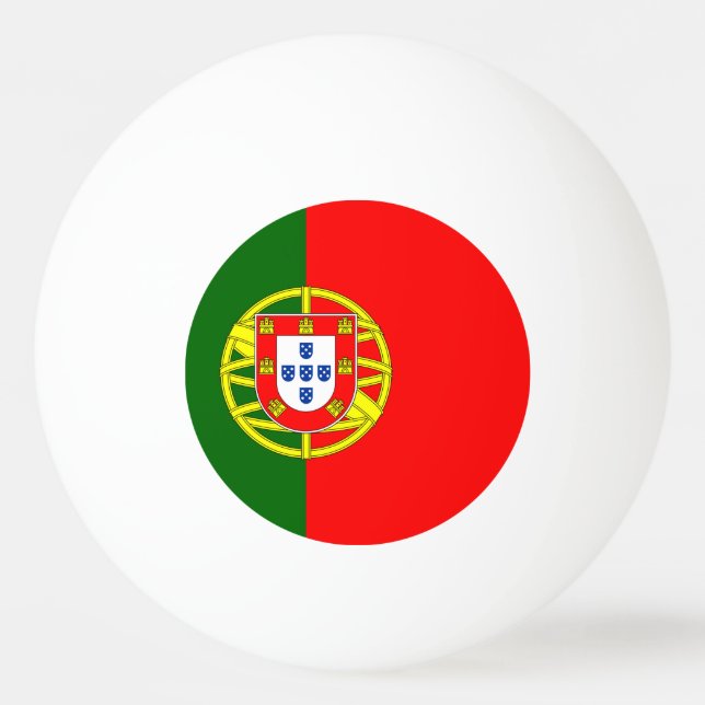 Balle De Ping Pong Drapeau du Portugal (Devant)